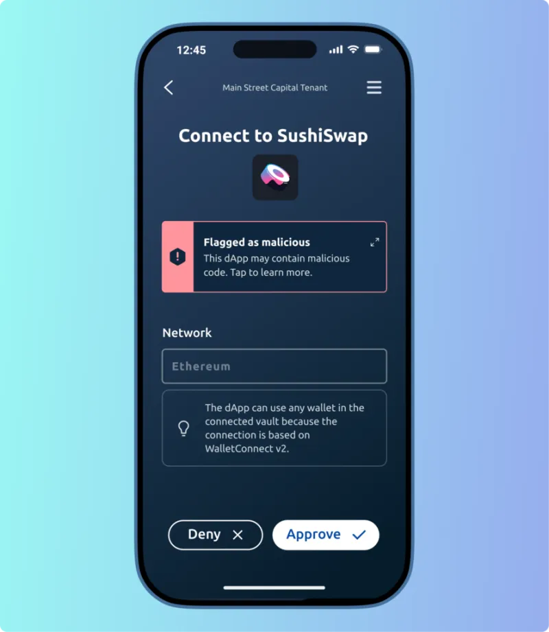Ledger Wallet warning screenshot