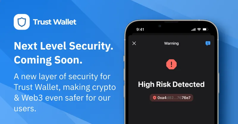 Trust Wallet warning screenshot